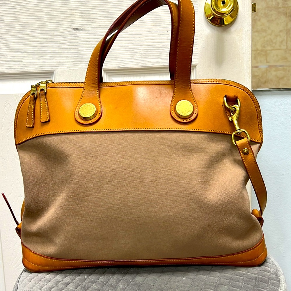 Vintage Dooney & Bourke Cabriolet Canvas / Leather.
